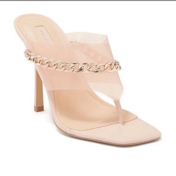 Topshop Shoes - Topshop Women’s Square Open Toe Chain Heel size 5.5